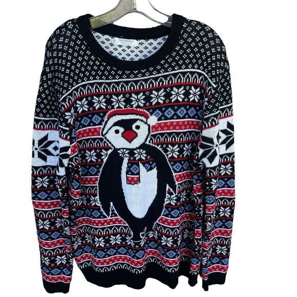 Reliant Other - Christmas Sweater Mens Extra Large XL Fair Isle Snowman Ugly Sweater Holiday